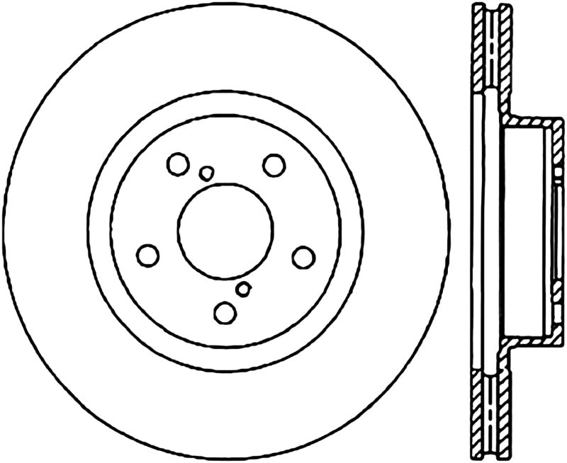 StopTech Power Slot 05-08 STi (5x114.3) CRYO Front Right Rotor - 126.47022CSR