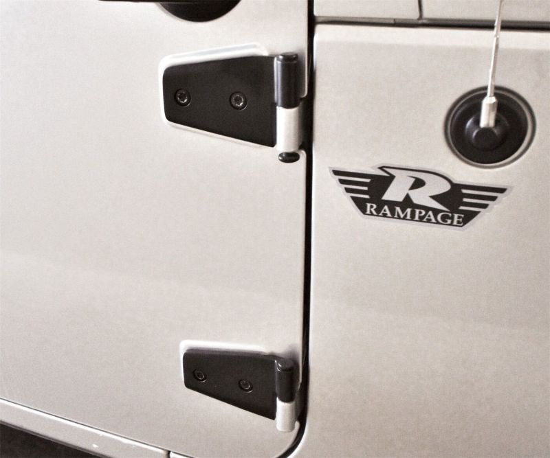 Rampage 2007-2018 Jeep Wrangler(JK) Door Hinges - Black - 87641