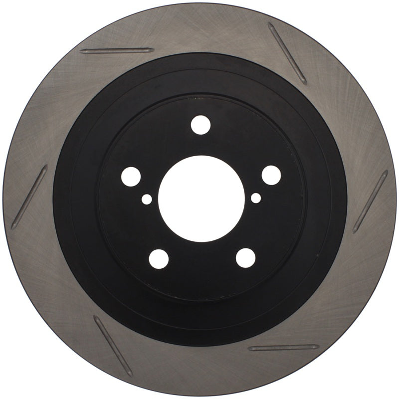 StopTech Power Slot 06-07 WRX / 05-08 LGT Rear Right Slotted Rotor - 126.47025SR for 2005-2009 Subaru Legacy - front view