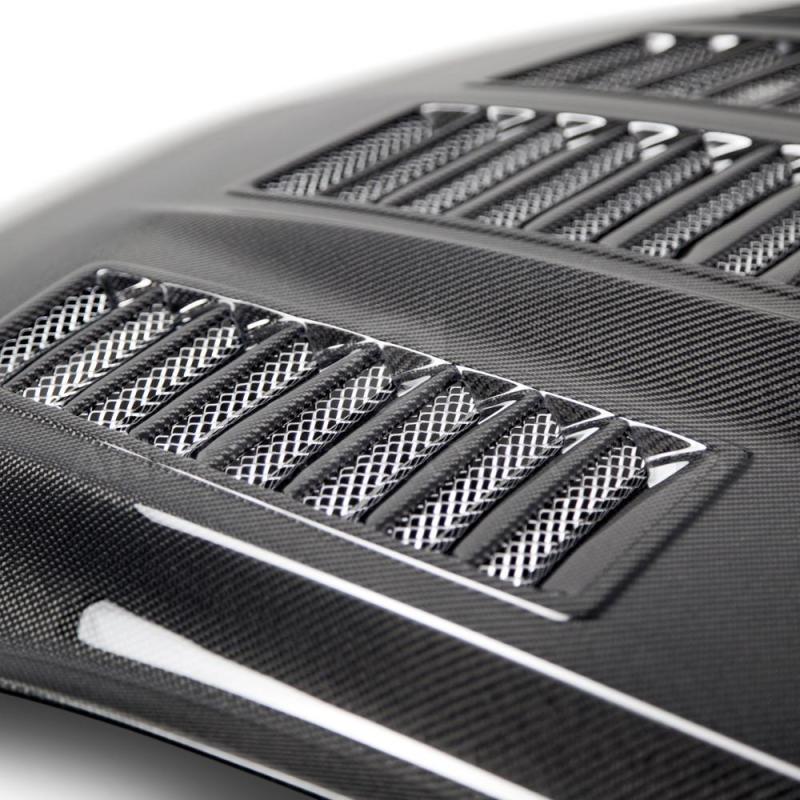 Anderson Composites 15-17 Ford Mustang (Excl. GT350/GT350R) Type-TW Double Sided Hood - AC-HD15FDMU-TW-DS