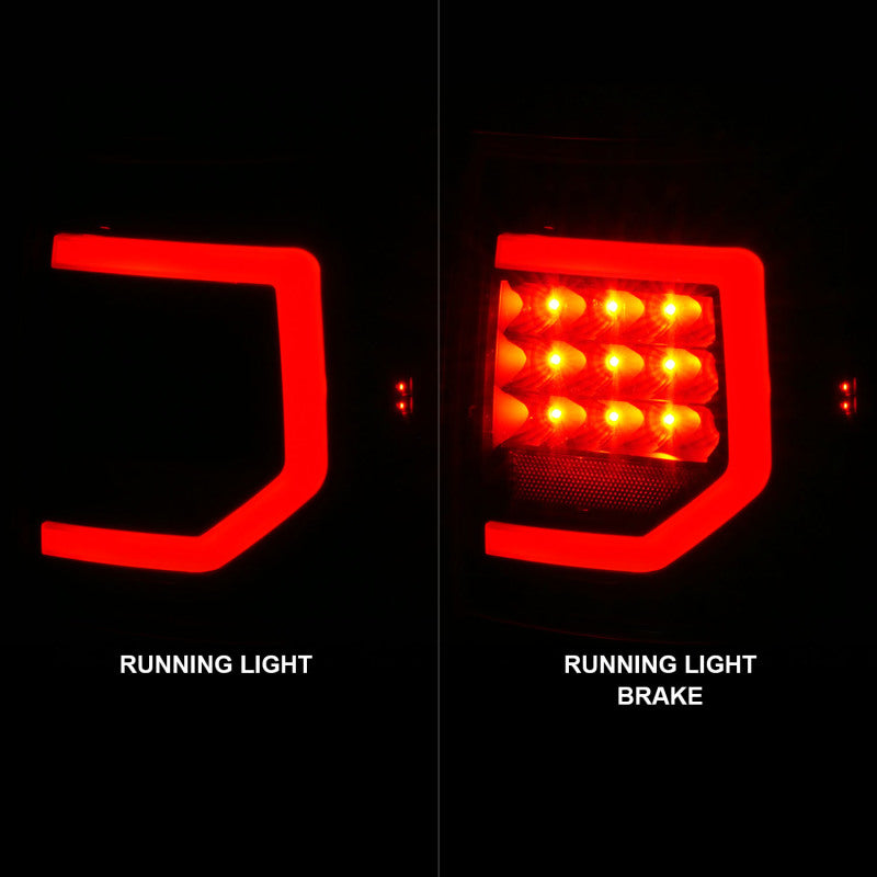Anzo 07-11 Toyota Tundra Full LED Tailights Black Housing Clear Lens G2 (w/C Light Bars) - 311386