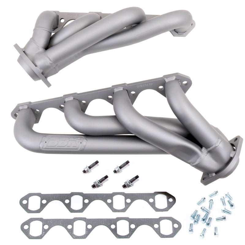 BBK 79-93 Mustang 351 Swap Shorty Unequal Length Exhaust Headers - 1-5/8 Titanium Ceramic - 1511