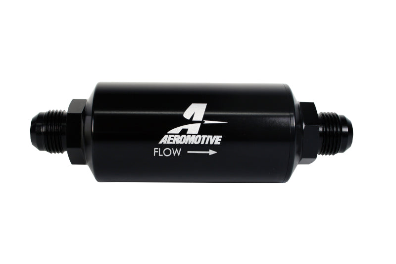 Aeromotive In-Line Filter - (AN-10) 100 Micron Stainless Steel Element Black Anodize Finish - 12389