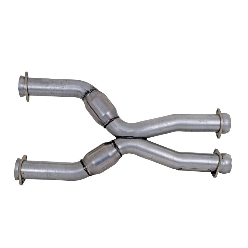 BBK 79-04 Mustang Coyote Swap Short Mid X Pipe w Catalytic Converters 3.0 For BBK Long Tube Headers - 1786