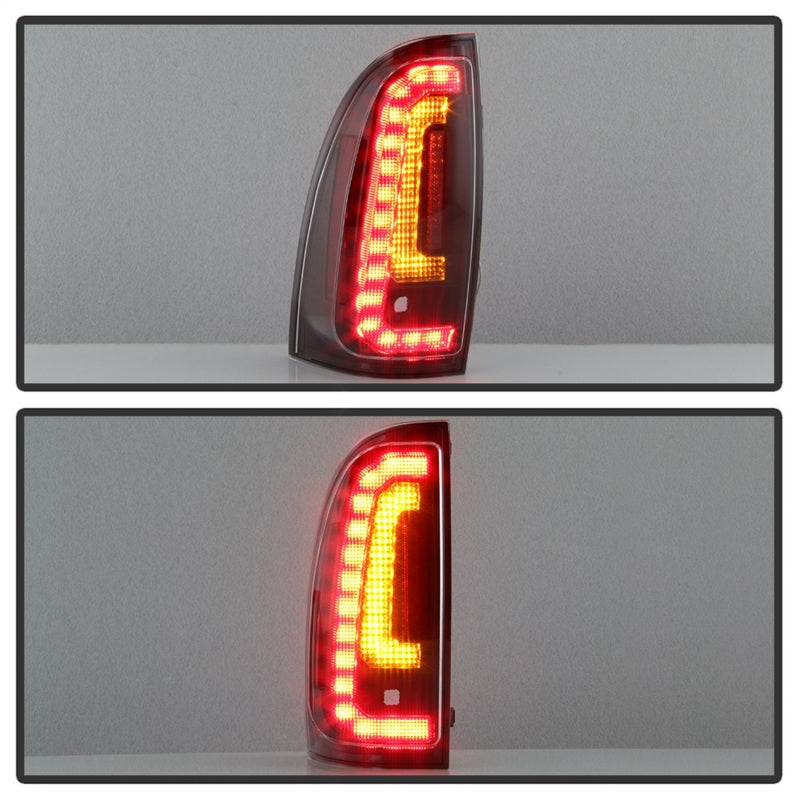 Spyder 05-15 Toyota Tacoma LED Tail Lights (Not Compatible w/OEM LEDS) - Black ALT-YD-TT05V2-LB-BK - 5085467