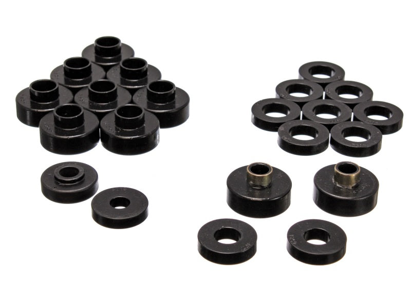 Energy Suspension Cj5-7 Body Mounts - Black - 2.4103G for 1976-1979 Jeep CJ5 - front view