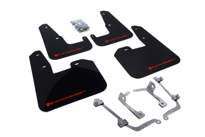 Rally Armor 08-11 Subaru STI (Hatch Only) / 11-14 WRX (Hatch Only) Black UR Mud Flap w/ Red Logo - MF15-UR-BLK/RD