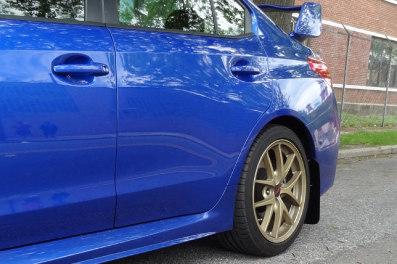 Clearance - Rally Armor 15-21 Subaru WRX/STI (Sedan ONLY) Black UR Mud Flap w/ Blue Logo -RALMF32-UR-BLK/BL
