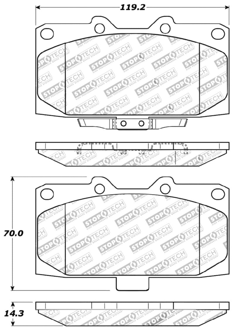 StopTech Performance 06-07 Subaru Impreza WRX/WRX STi Front Brake Pads - 309.11820