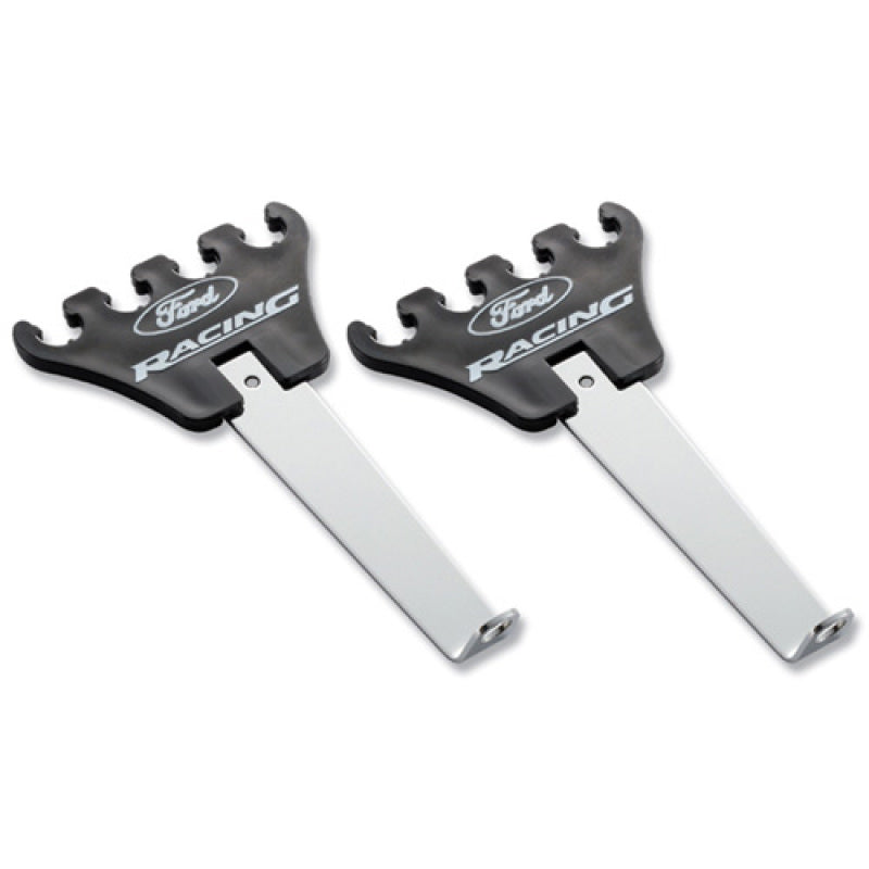 Ford Racing Logo Wire Loom Chome Base/Black - 302-640