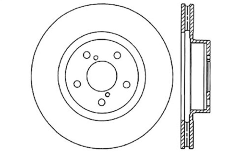 StopTech Slotted &amp; Drilled Sport Brake Rotor - 127.47012R