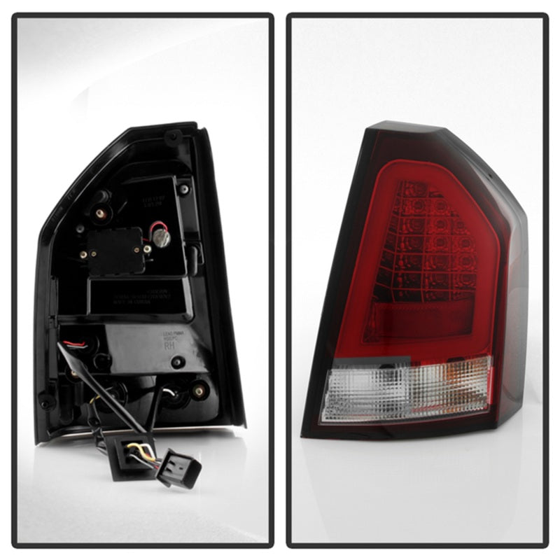 Spyder Chrysler 300C 08-10 V2 Light Bar LED Tail Lights - Red Clear ALT-YD-C308V2-LED-RC - 5083395