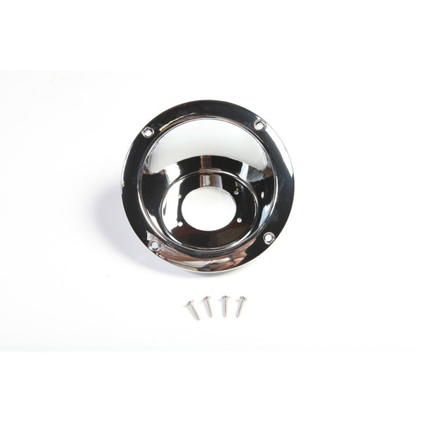 Rugged Ridge 97-06 Jeep Wrangler Chrome Gas Tank Filler Bezel - 11135.25 for 1997-2006 Jeep Wrangler - front view