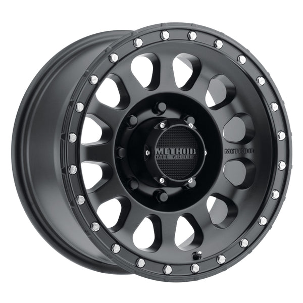 Method MR315 17x8.5 0mm Offset 8x6.5 130.81mm CB Matte Black Wheel - MR31578580500 by Method Wheels - front view