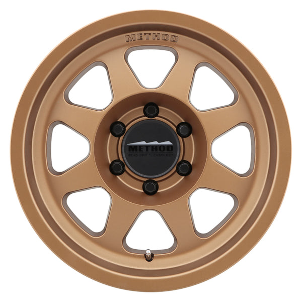 Method MR701 17x8.5 0mm Offset 6x5.5 106.25mm CB Method Bronze Wheel - MR70178560900 by Method Wheels - front view