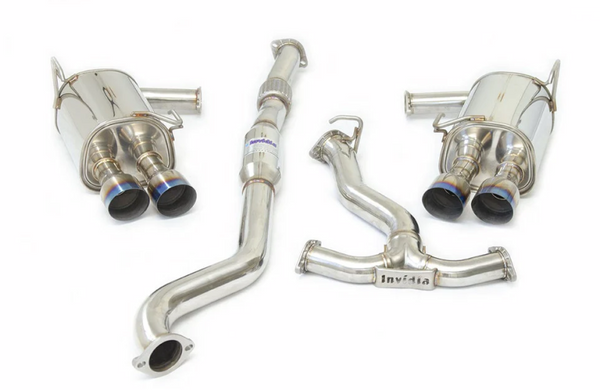 Invidia 2022+ Subaru WRX Q300 Single Layer Titanium Burnt Quad Tip Cat-back Exhaust - HS22WRXG2T for 2022-2025 Subaru WRX