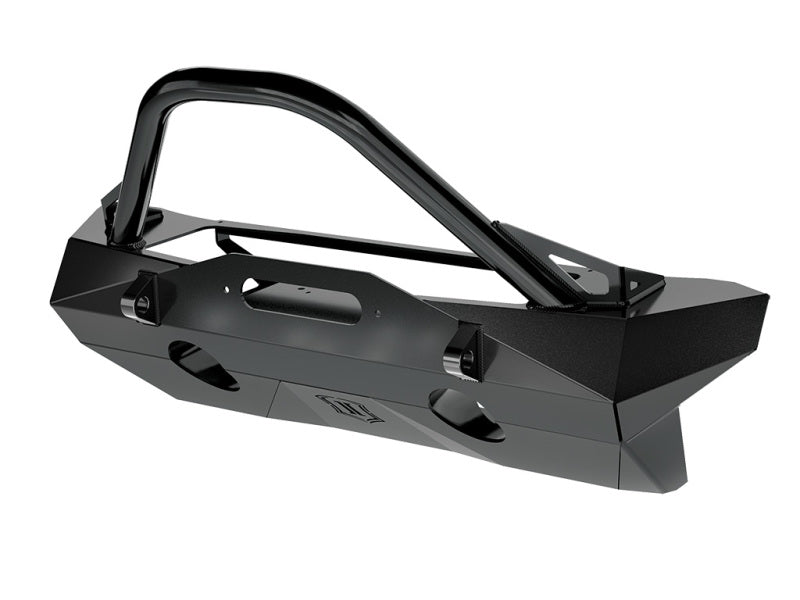 ICON 2018+ Jeep Wrangler JL / 2020+ Jeep Gladiator JT Pro Recessed Impact Front Bumper w/Bar &amp; Tabs - 25244
