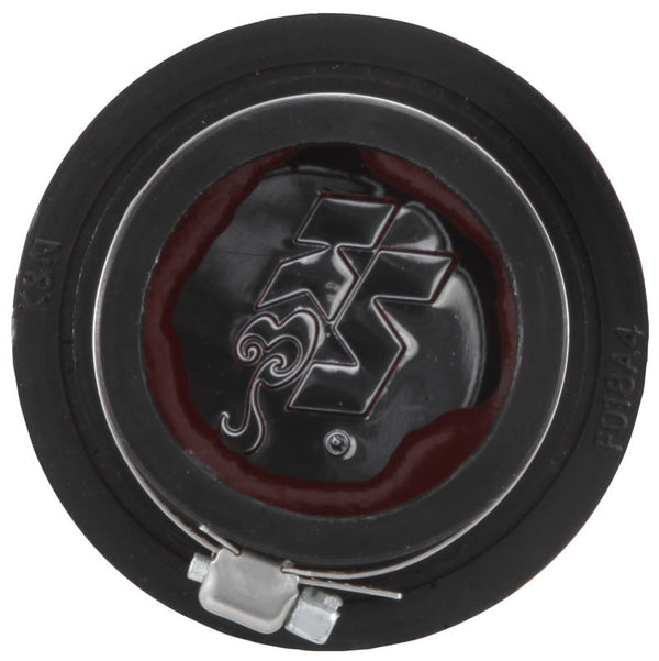 K&N 1.75in Flange ID x 3in OD x 2.5in H Chrome Finish Rubber Base Crankcase Vent Filter - 62-1480 by K&N Engineering - front 