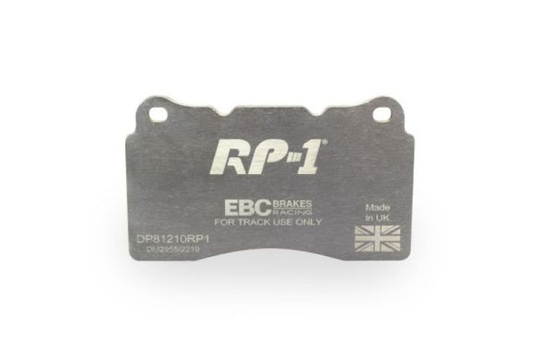 EBC Racing 2017+ Honda Civic Type-R (FK8) RP-1 Front Race Brake Pads - DP81210RP1 for 2003-2015 Mitsubishi Lancer - front vie