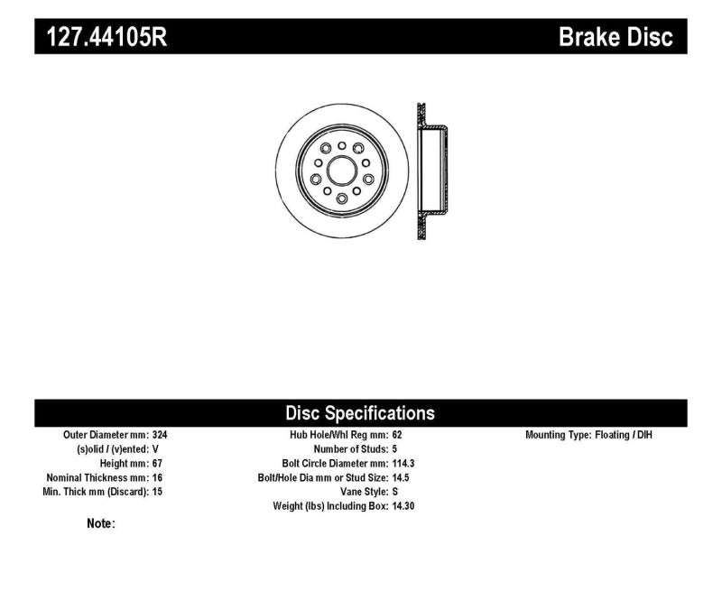 StopTech 5/93-98 Toyota Supra Right Rear Slotted &amp; Drilled Rotor