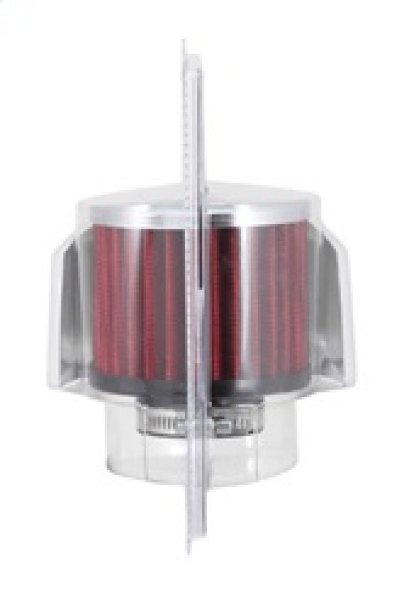 K&N 1.375in Flange ID x 3in OD x 2.5in Height Clamp On Crankcase Vent Filter - 62-1513