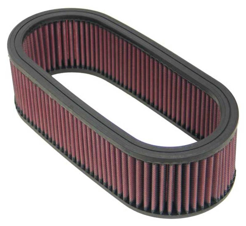 K&N Universal Oval Air Filter 12in Length x 5-1/4in Width x 3-1/4in Height - E-3671 by K&N Engineering - front view