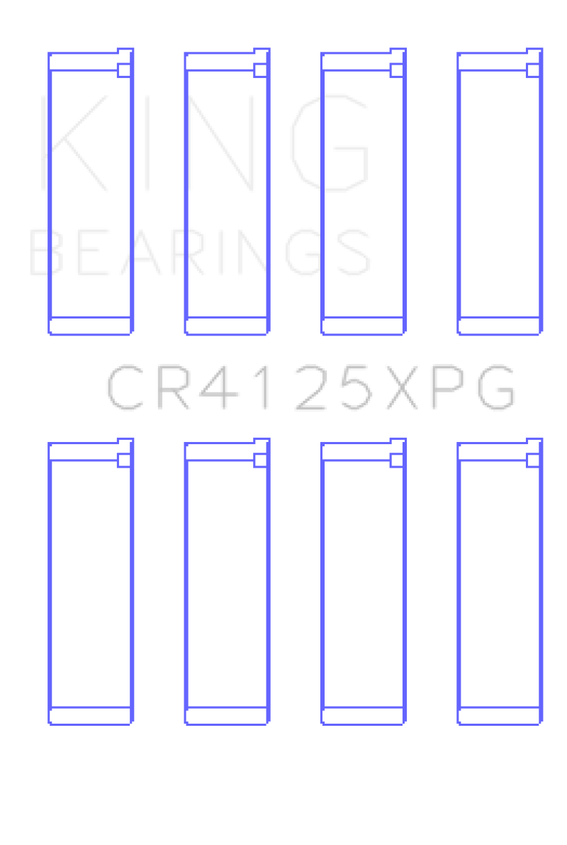 King Subaru EJ20/EJ22/EJ25 (Suites 52mm Journal Size).0.5 Oversized Tri-Metal Perf Rod Bearing Set - CR4125XPG0.5