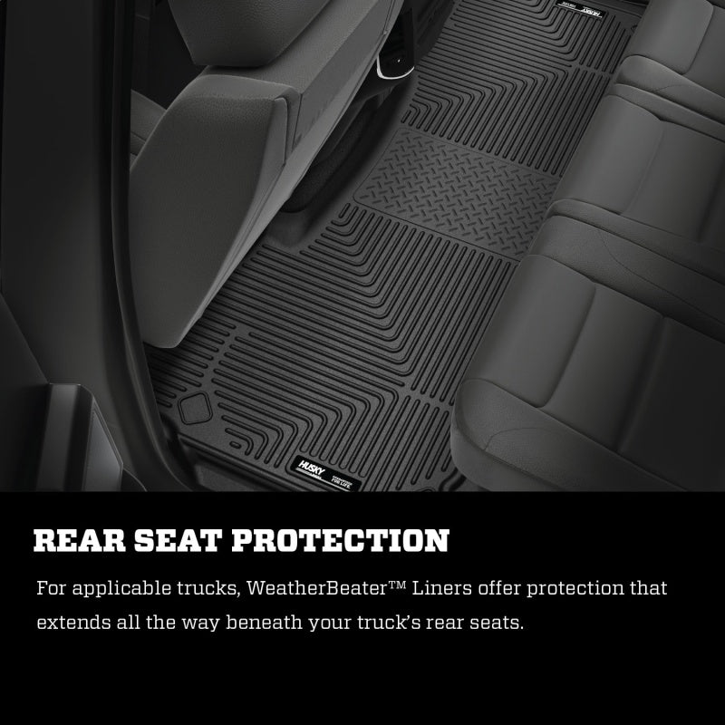 Husky Liners 09-10 Dodge Ram 1500/2500/3500 WeatherBeater Front Row Black Floor Liners - 18001