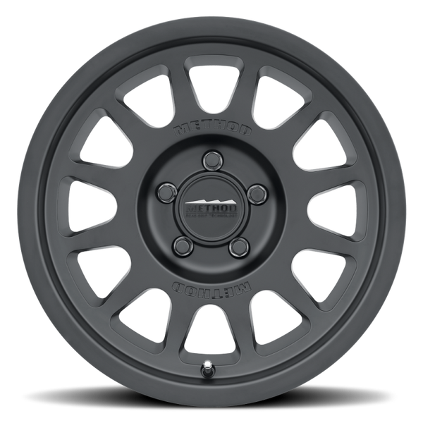 Method MR703 17x8.5 0mm Offset 5x5 71.5mm CB Matte Black Wheel - MR70378550500 by Method Wheels - front view