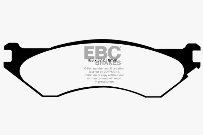 EBC 06-11 Dodge Ram 1500 Mega Cab 2WD Greenstuff Rear Brake Pads - DP61729