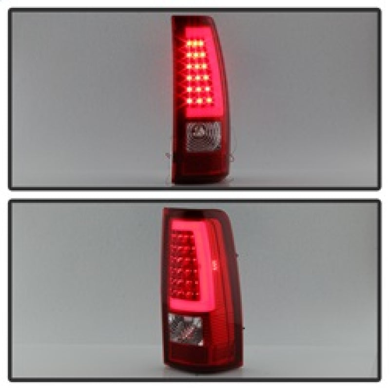 xTune Chevy Silverado 1500/2500/3500 99-02 / Version 3 Tail Lights Red Clear ALT-ON-CS99V3-LBLED-RC - 9038792