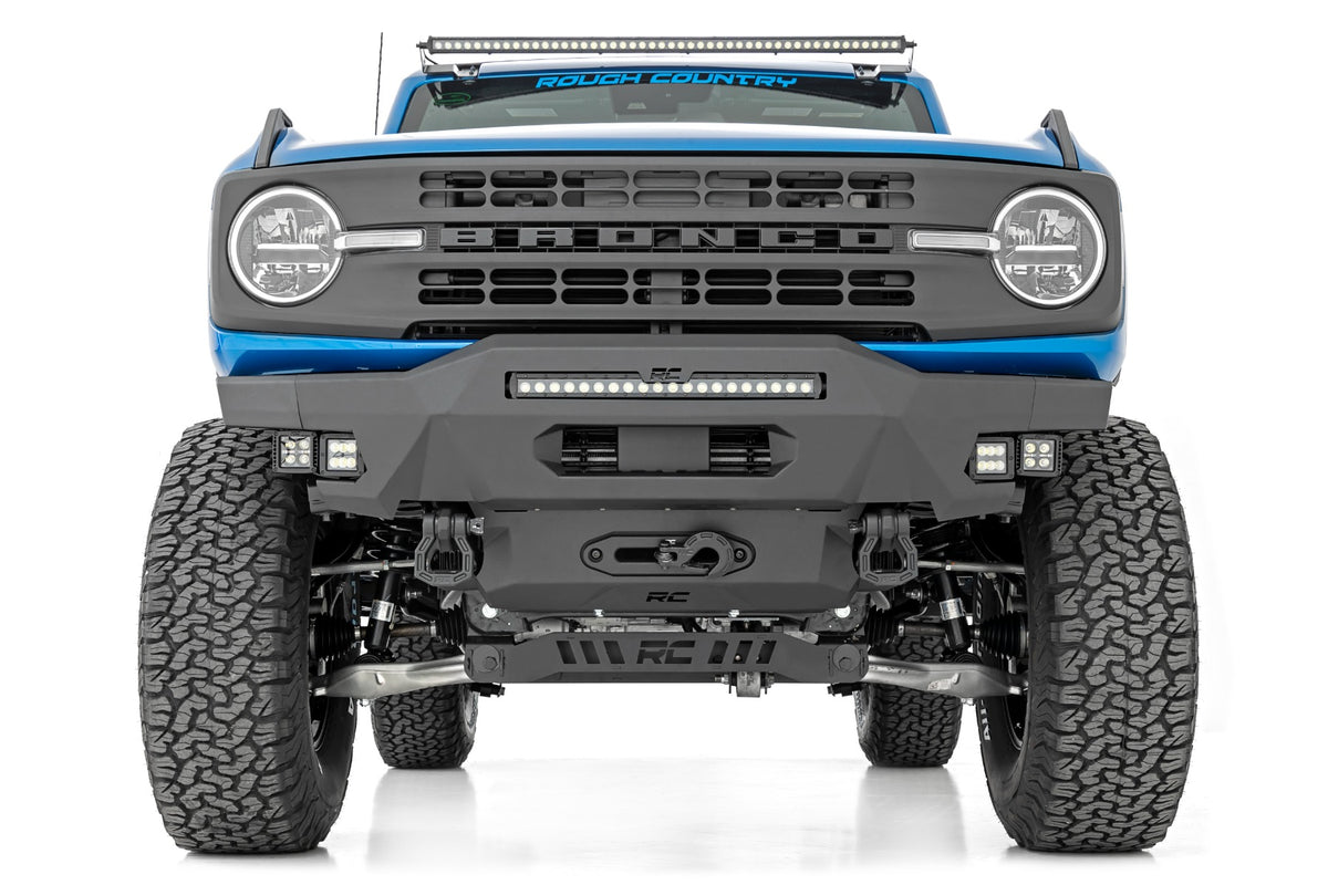 Rough Country - Oval Nerf Steps | Black | Ford Bronco Sport 4WD (2021-2023)