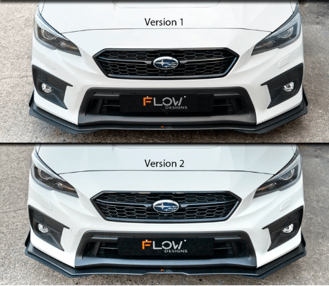 2015+ Subaru WRX-STI Flow Designs WRX-STI Full Splitter Set (V1 Splitter- Winglet B- Flow-Lock Rear Diffuser) - FlowDesigns-VAPK1BFL