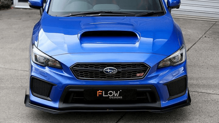 2015+ Subaru WRX-STI Flow Designs WRX-STI Full Splitter Set (V2 Splitter- Winglet A- Rear Under Spoiled &amp; Extension) - FlowDesigns-VAPK2A