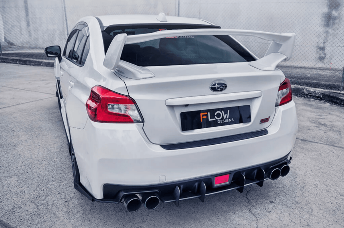 2015+ Subaru WRX-STI Flow Designs WRX-STI Full Splitter Set (V2 Splitter- Winglet B- Flow-Lock Rear Diffuser) - FlowDesigns-VAPK2BFL