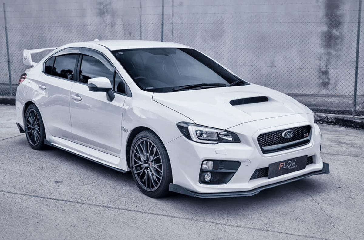 2015+ Subaru WRX-STI Flow Designs WRX-STI Full Splitter Set (V2 Splitter- Winglet B- Flow-Lock Rear Diffuser) - FlowDesigns-VAPK2BFL