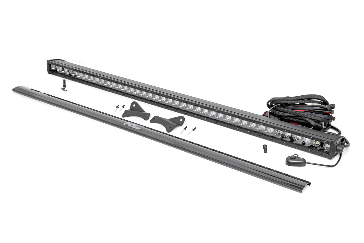 Rough Country - LED Light | Roof Rack Mount | 40&quot; Black Single Row | Ford Bronco Sport (21-23)