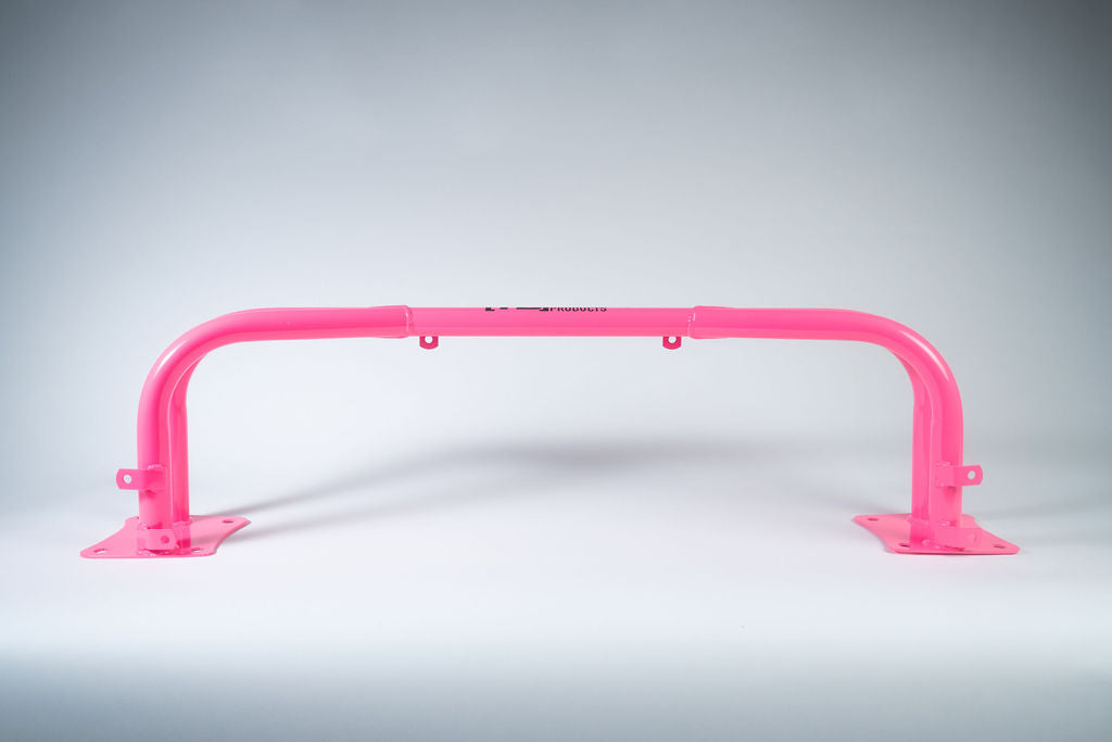 TB Performance Ford Focus RS/ST Bundle: Front Strut Bar, Rear(trunk) Strut Bar &amp; Crash Bar (neon) PINK