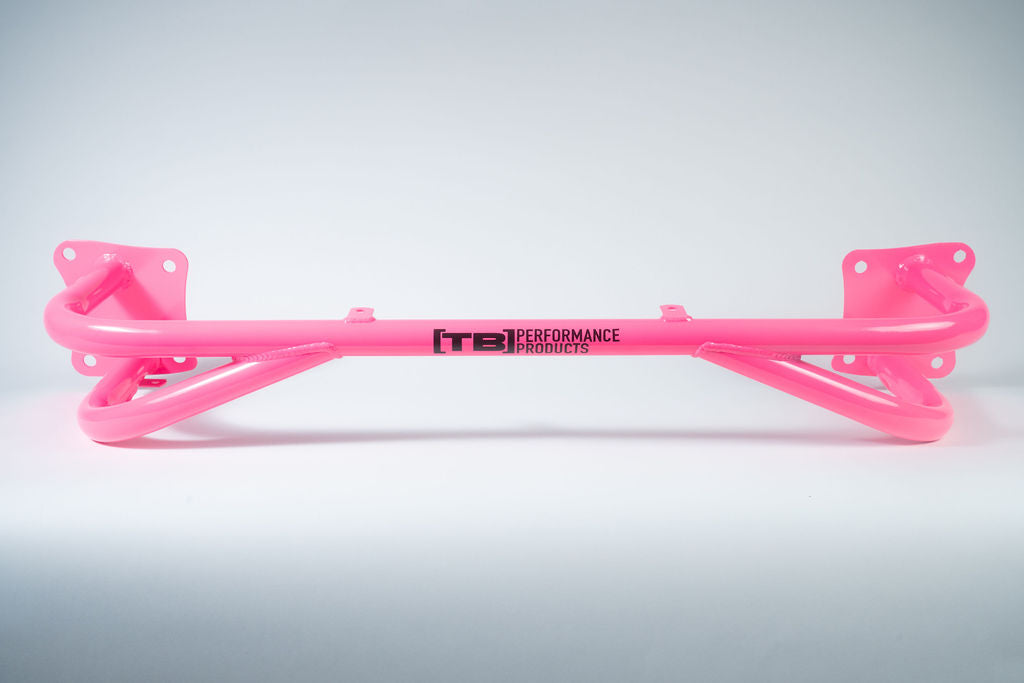TB Performance Ford Focus RS/ST Bundle: Front Strut Bar, Rear(trunk) Strut Bar &amp; Crash Bar (neon) PINK
