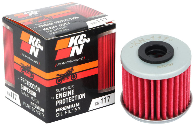 K&amp;N Honda 1.58in OD 0.42in ID 1.4in Height Cartridge Oil Filter - KN-117