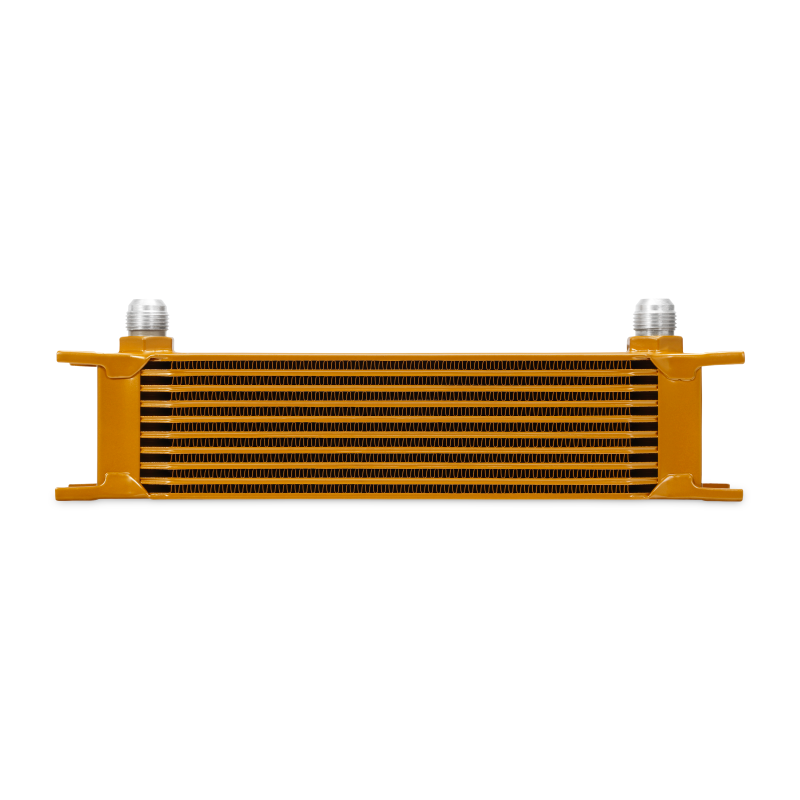 Mishimoto Universal 10 Row Oil Cooler - Gold - MMOC-10G