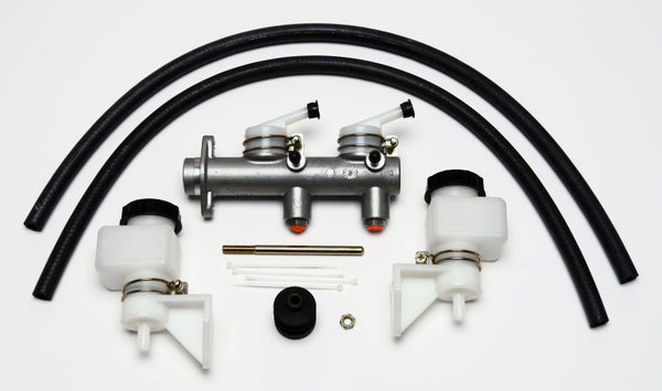 Wilwood Tandem Master Cylinder - 1in Bore w/ Remote Reservoirs - 260-7563 by Wilwood - front view