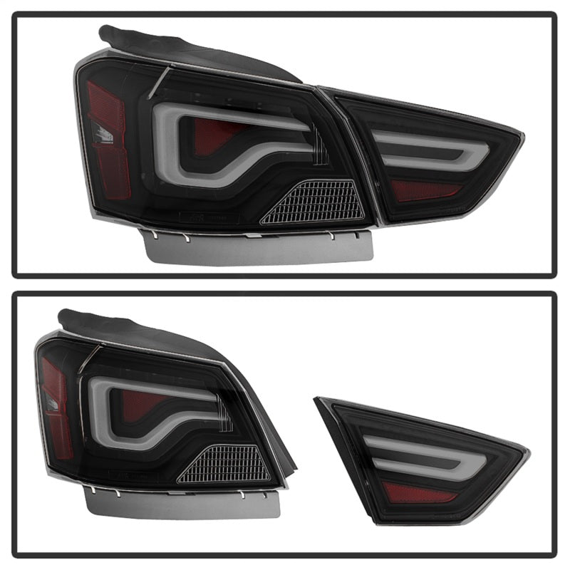 xTune 14-18 Chevy Impala (Excl 14-16 Limited) LED Tail Lights - Black Smoke (ALT-JH-CIM14-LBLED-BSM) - 9042164