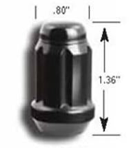 Gorilla Automotive Cone Seat Small Diameter Acorn Lug Nuts - Black