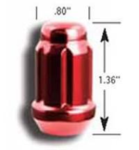 Gorilla Automotive Cone Seat Small Diameter Acorn Lug Nuts - Red