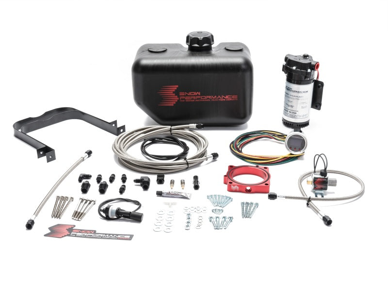 Snow Performance 08+ Charger Stg 2 Boost Cooler F/I Water Injection Kit (SS Braided Line &amp; 4AN)