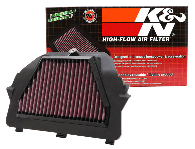 K&N 08-09 Yamaha YZF R6 Replacement Air Filter - YA-6008 for 2008-2020 Yamaha YZF-R6 - front view