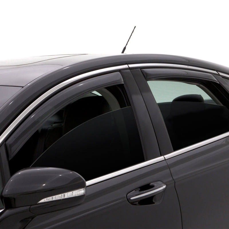AVS 16-18 Honda Civic Ventvisor In-Channel Front &amp; Rear Window Deflectors 4pc - Smoke