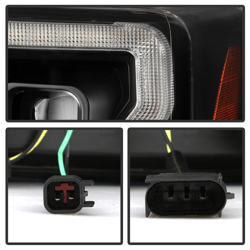 Spyder Ford F-250/F-350/F450 17-18 Full LED Headlights Chrome PRO-YD-FS17HALAP-SEQ-BK - 5087430
