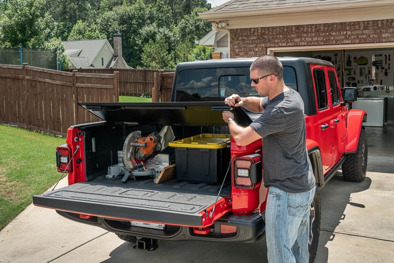 Rugged Ridge Armis Hard Folding With LINE-X Bed Cover 2020 JT - 13550.24 for 2020-2025 Jeep Gladiator - alternate view